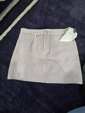 Current/Elliott Lavender Suede Mini Skirt